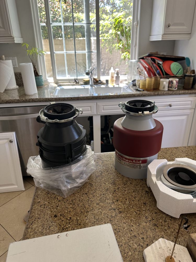 KitchenAid garbage disposal replacement by Universal Appliances Repair, Orange County