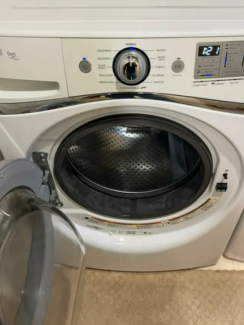 Whirlpool front-load washer door boot seal replaced by a Universal Appliances Repair technician in Aliso Viejo, Orange County