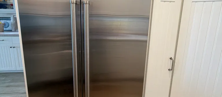 Photo from Mark Lauria's review showing the built-in Sub-Zero refrigerator we repaired in San Clemente